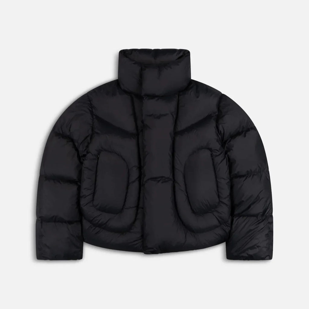 Black Roll Neck Puffer Jacket