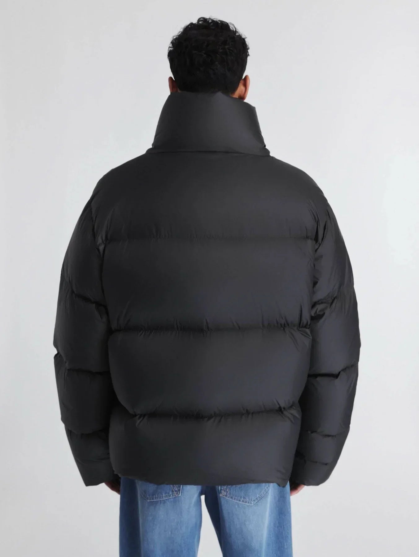 Black Roll Neck Puffer Jacket